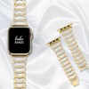 No more basic vibes. Step up your babe game with our premium Babe Bands to elevate your style.     Upgrade your Apple Watch with our Premium Stainless Steel Open Link Crystal Apple Watch Band.  Indulge in the luxury look and feel of our Apple Watch band, crafted from high-quality stainless steel open link band with faux diamond detailing for added style.