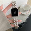 No more basic vibes. Step up your babe game with our premium Babe Bands to elevate your style.    Upgrade your Apple Watch with our Premium Braided Stainless Steel Chain Apple Watch Band.  Indulge in the luxury look and feel of our Apple Watch band, crafted from high-quality stainless steel in an elegant chunky braided look chain style.