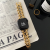 No more basic vibes. Step up your babe game with our premium Babe Bands to elevate your style.    Upgrade your Apple Watch with our Premium Braided Stainless Steel Chain Apple Watch Band.  Indulge in the luxury look and feel of our Apple Watch band, crafted from high-quality stainless steel in an elegant chunky braided look chain style.