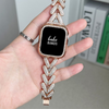 No more basic vibes. Step up your babe game with our premium Babe Bands to elevate your style.    Upgrade your Apple Watch with our Premium Crystal Braided Chain Stainless Steel Band + Crystal Case set.  Indulge in the luxury look and feel of our Apple Watch band, crafted from high-quality stainless steel in an elegant chunky chain style embellished with faux diamonds. 