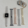 No more basic vibes. Step up your babe game with our premium Babe Bands to elevate your style.    Upgrade your Apple Watch with our Premium Crystal Braided Chain Stainless Steel Band + Crystal Case set.  Indulge in the luxury look and feel of our Apple Watch band, crafted from high-quality stainless steel in an elegant chunky chain style embellished with faux diamonds. 