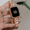 No more basic vibes. Step up your babe game with our premium Babe Bands to elevate your style.    Upgrade your Apple Watch with our Premium 3D Geometric Apple Watch Band.  Indulge in the luxury look and feel of our Apple Watch band, crafted from high-quality stainless steel in a classic watch band style with a beautiful raised geometric detail.