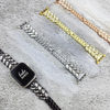 No more basic vibes. Step up your babe game with our premium Babe Bands to elevate your style.     Upgrade your Apple Watch with our Premium Stainless Steel Crystal Embellished Leaf Apple Watch Band.  Indulge in the luxury look and feel of our Apple Watch band, crafted from high-quality stainless steel in an elegant leaf design embellished with crystals for added style.