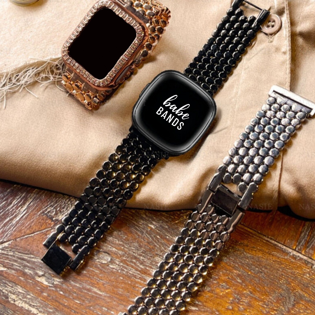 No more basic vibes. Step up your babe game with our premium Babe Bands to elevate your style.     Upgrade your Fitbit Versa or Fitbit Sense with our Premium Stainless Steel Octagon Link Fitbit Versa/Sense Band.  Indulge in the luxury look and feel of our Fitbit band, crafted from high-quality stainless steel in a linked band made from an intricate octagon design. 