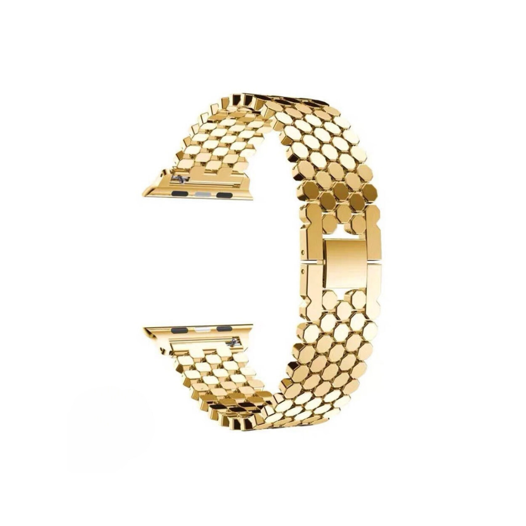 No more basic vibes. Step up your babe game with our premium Babe Bands to elevate your style.    Upgrade your Apple Watch with our Premium Stainless Steel Octagon Link Apple Watch Band.  Indulge in the luxury look and feel of our Apple Watch band, crafted from high-quality stainless steel in a linked band made from an intricate octagon design. 