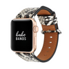 No more basic vibes. Step up your babe game with our premium Babe Bands to elevate your style.    Upgrade your Apple Watch with our Premium Genuine Leather Snake Skin Apple Watch Band.  Indulge in the luxury look and feel of our Apple Watch band, crafted from high-quality snake skin print genuine leather with a stainless steel classic buckle closure. Comes with clear cover.