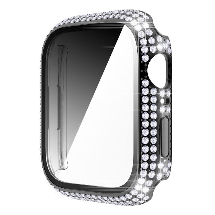 No more basic vibes. Step up your babe game with our premium Babe Bands Case to elevate your Apple Watch style.    Upgrade your Apple Watch with our Premium Full Rhinestone Apple Watch Case with Screen Protector.  Indulge in the luxury look of our Apple Watch case, crafted from high-quality materials including a durable Polycarbonate case, a touch sensitive scratch resistant tempered glass screen protector, and covered in sparkling faux diamonds.